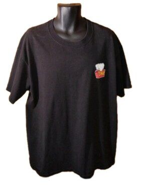 The Hat Restaurant Men’s Graphic T Shirt Short Sleeve Black Size 2XL